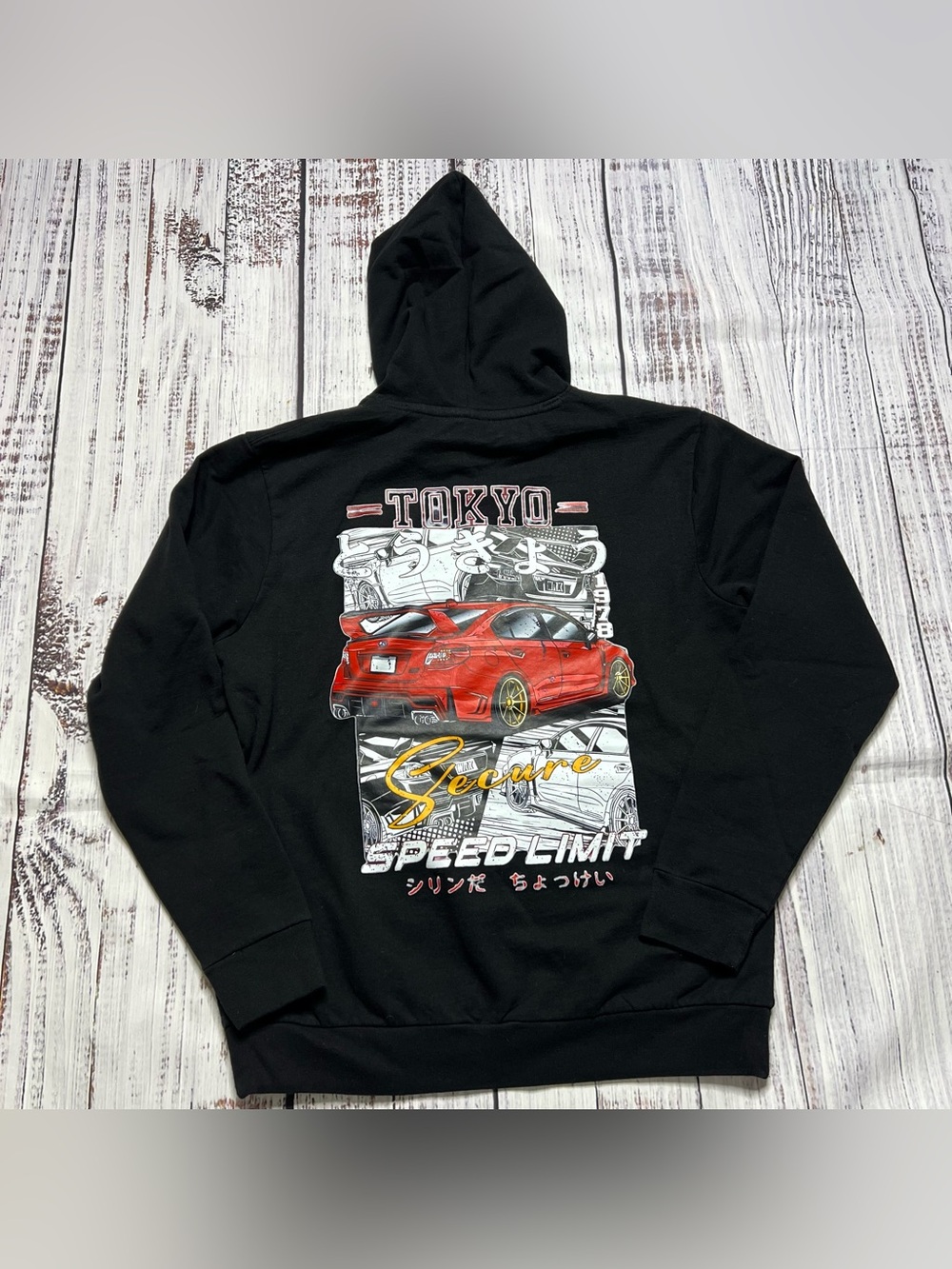 Tokyo JDM Subaru STi Graphic Red Car Hoodie